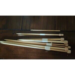 Lot Of 4 Pair Clover Takumi Bamboo Knitting Needles, 1 Crochet Hook